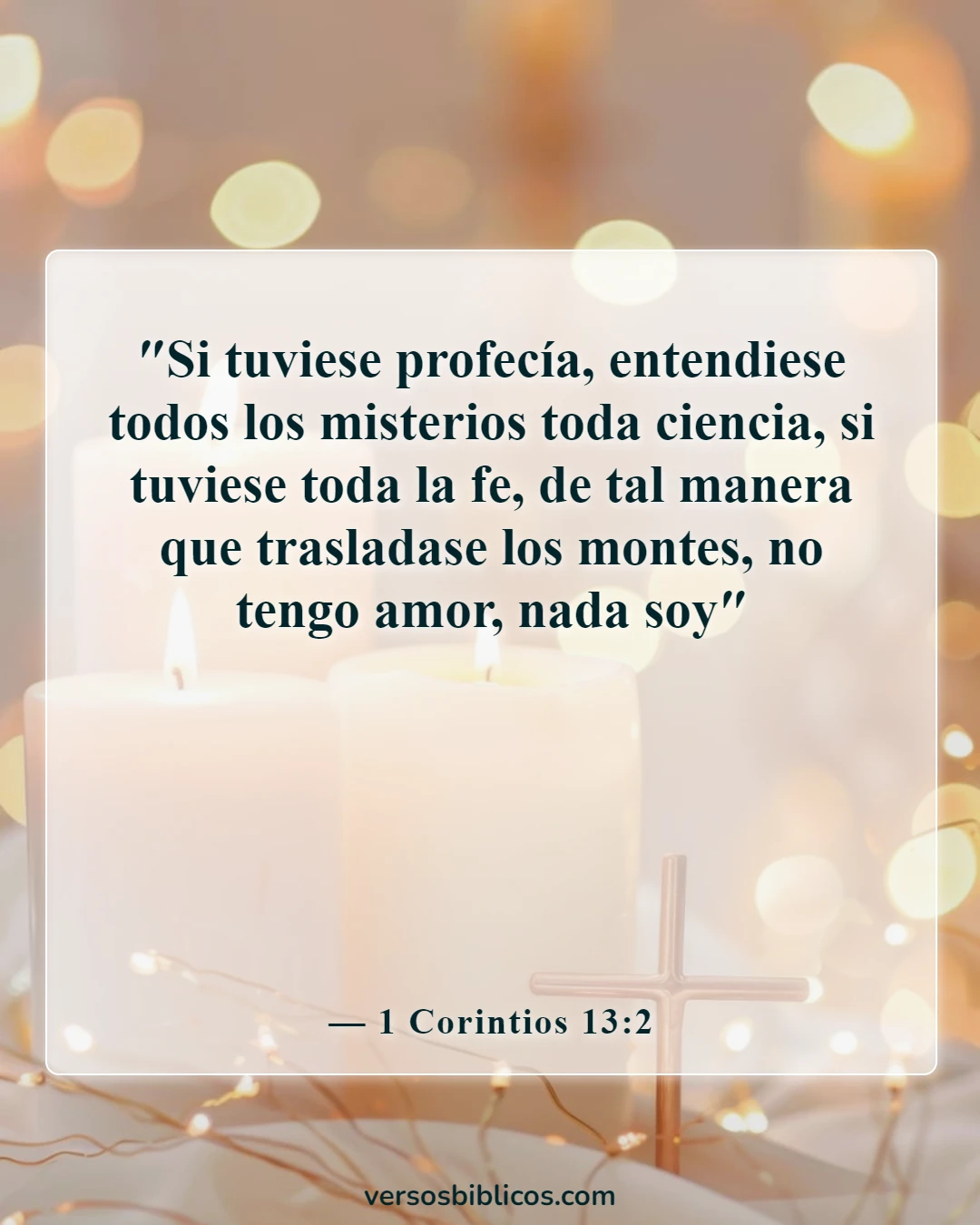 Versículos de la Biblia sobre cuestionar la fe de alguien (1 Corintios 13:2)