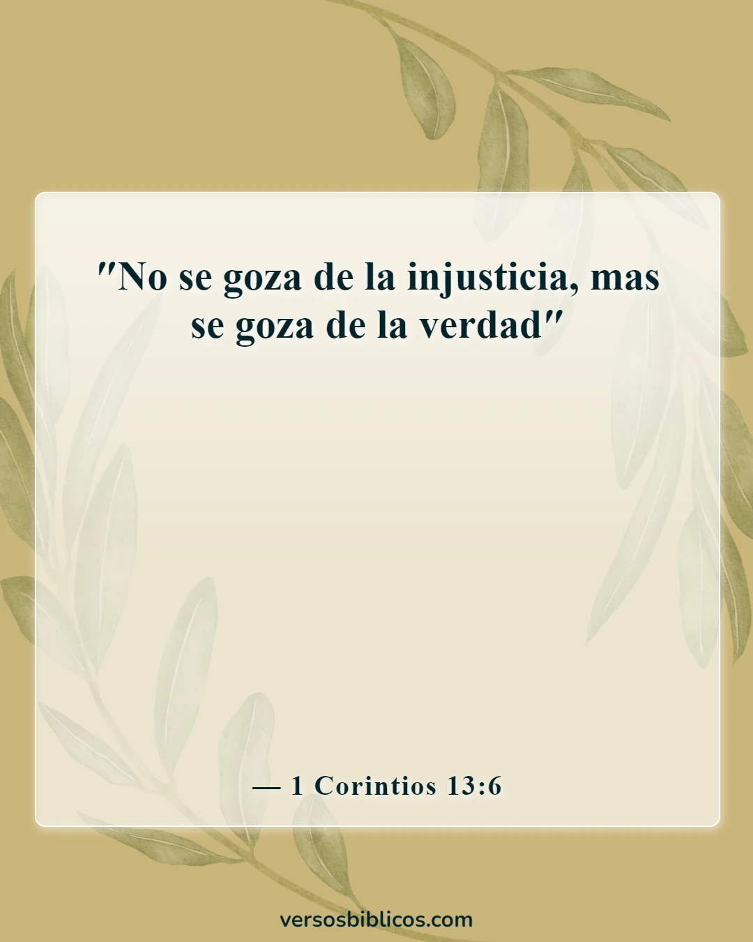 Versículos de la Biblia sobre el odio al pecado, el amor al pecador (1 Corintios 13:6)