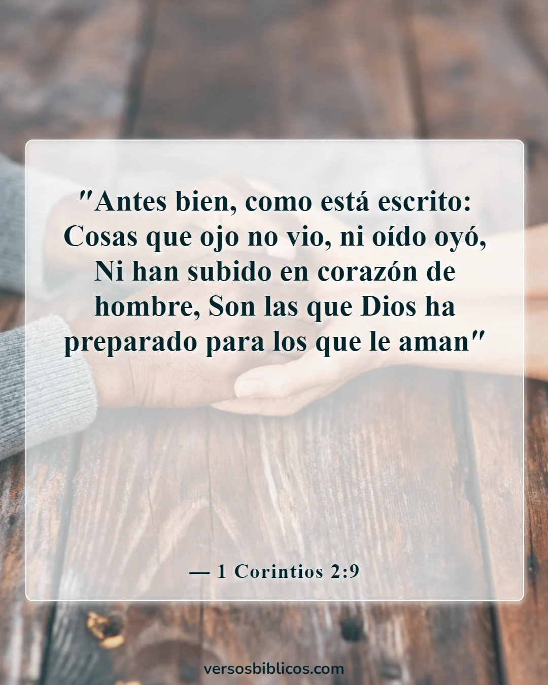 Versículos de la Biblia sobre la esperanza del cielo (1 Corintios 2:9)