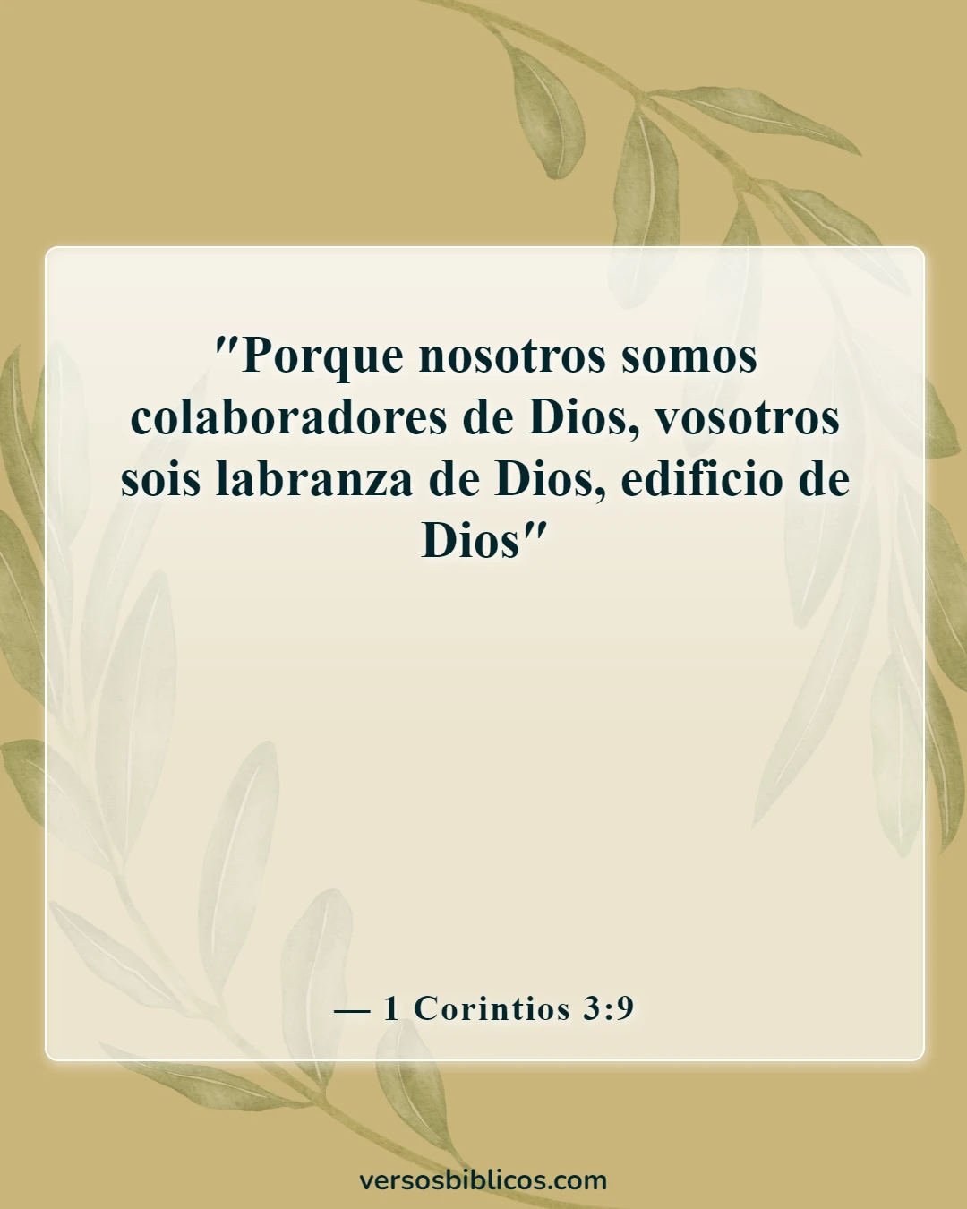 Versículos de la Biblia sobre los ayudantes del destino (1 Corintios 3:9)