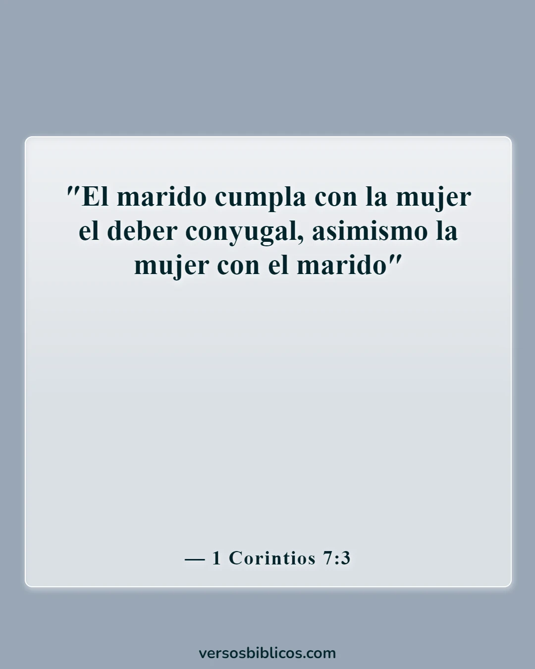 Versículos de la Biblia sobre un buen marido (1 Corintios 7:3)