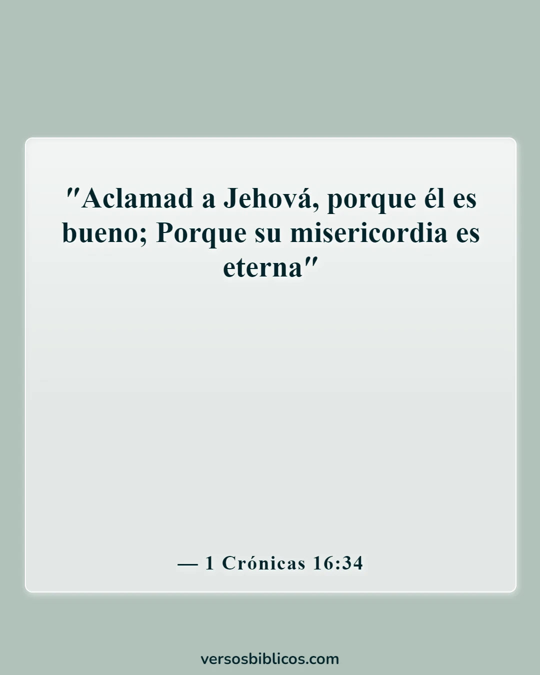 Versículos de la Biblia sobre bendiciones de feliz domingo con imágenes (1 Crónicas 16:34)