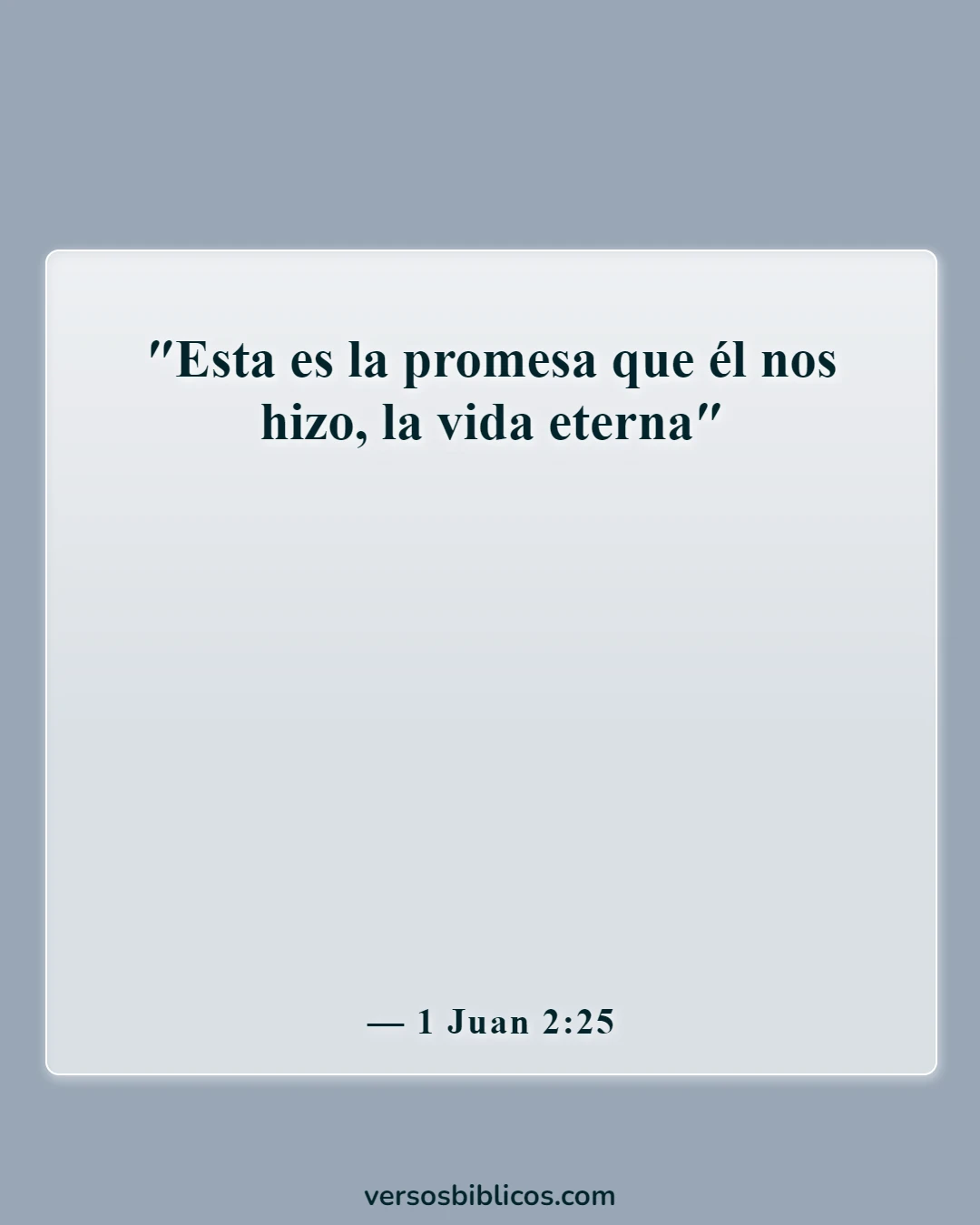 Versículos de la Biblia sobre la esperanza del cielo (1 Juan 2:25)