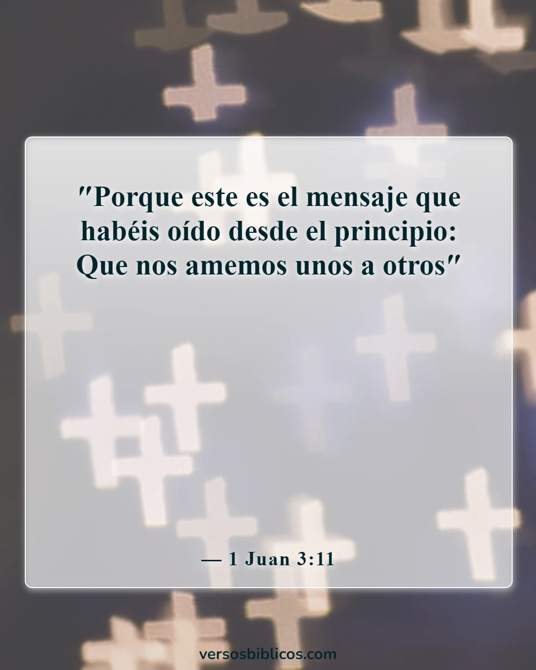 Versículos de la Biblia sobre amar al prójimo (1 Juan 3:11)