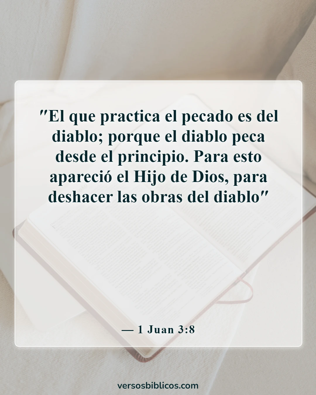 Versículos de la Biblia sobre la caída de Satanás (1 Juan 3:8)