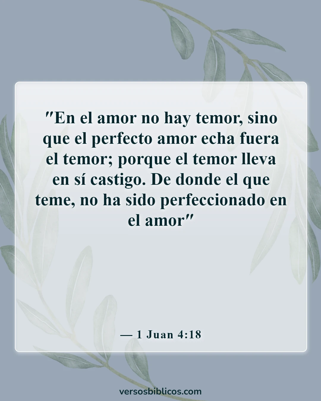 Versículos de la Biblia sobre tu apariencia insegura (1 Juan 4:18)
