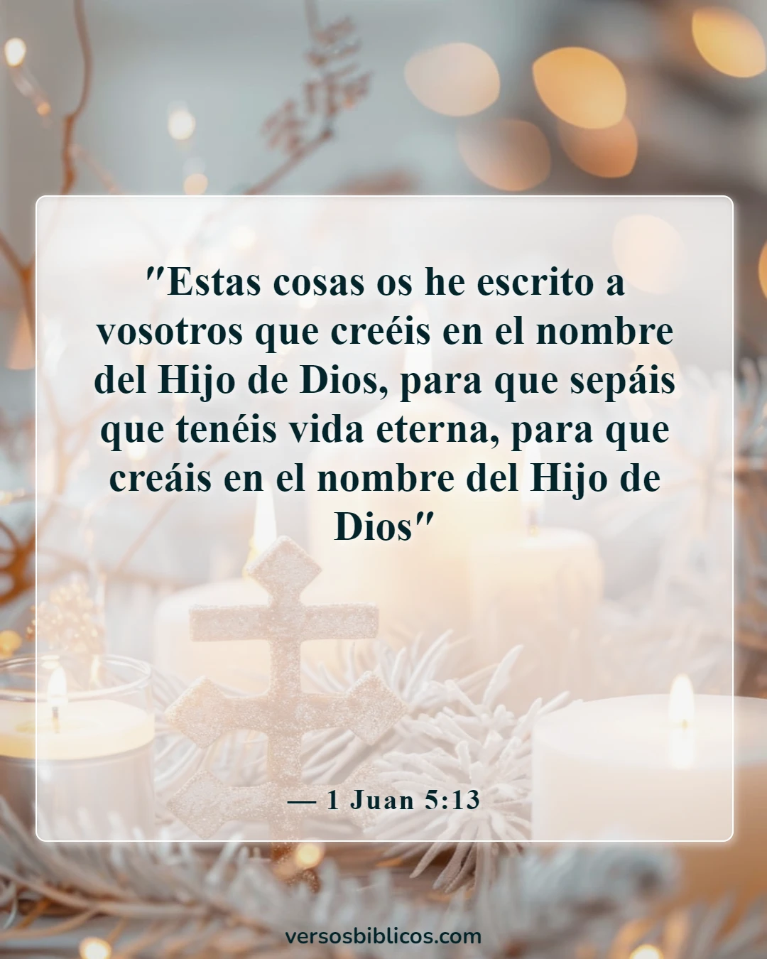 Versículos de la Biblia sobre la seguridad de la salvación (1 Juan 5:13)