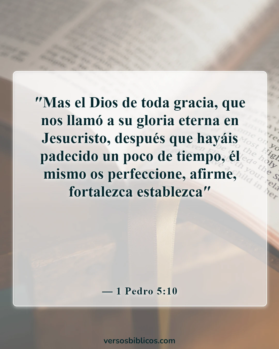Versículos de la Biblia sobre la esperanza del cielo (1 Pedro 5:10)
