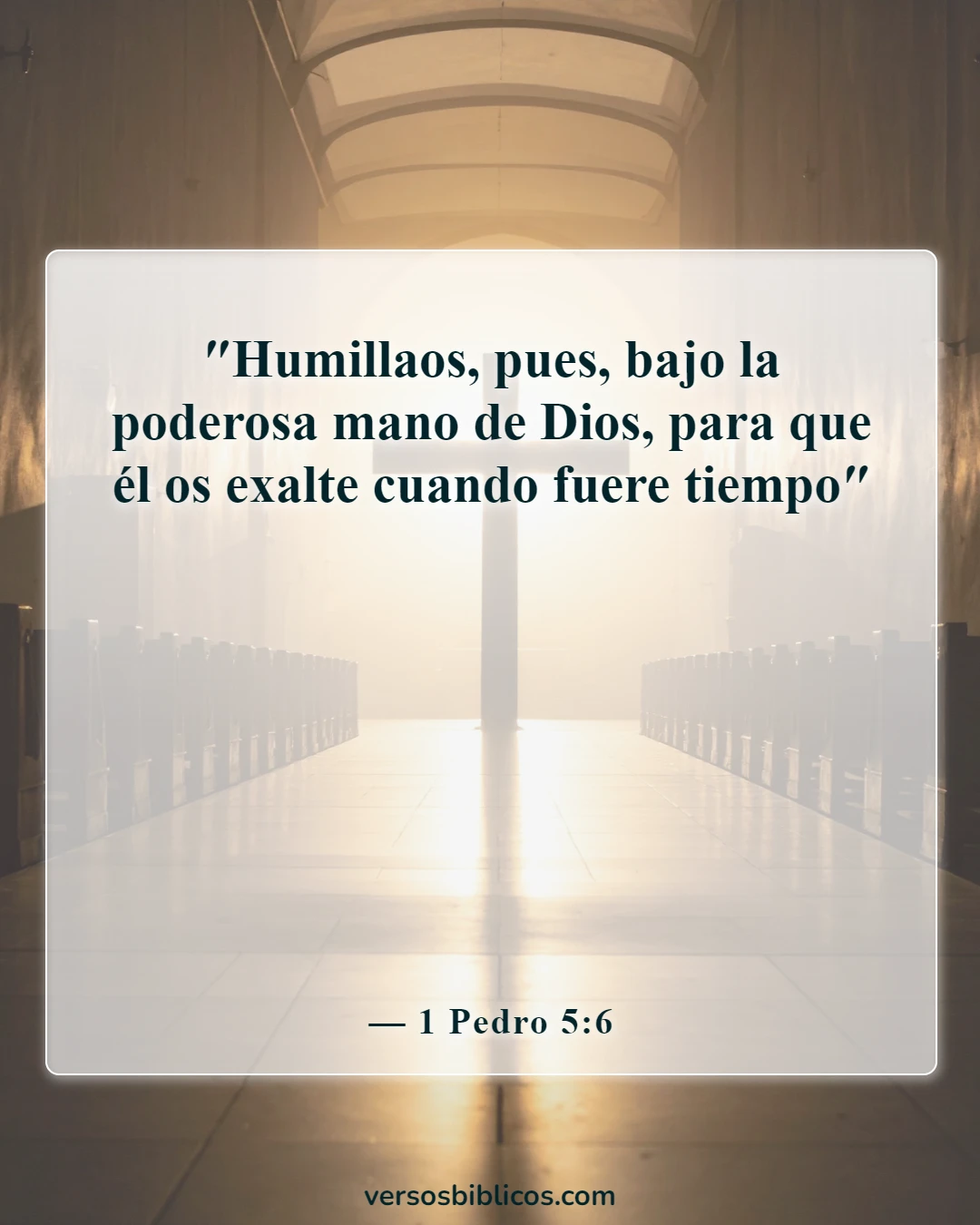 Versículos de la Biblia sobre orar con motivo equivocado (1 Pedro 5:6)