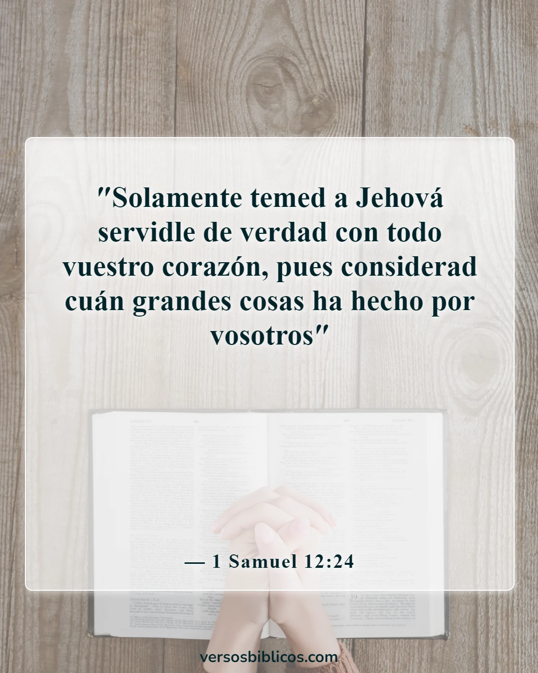 Versículos de la Biblia sobre el servicio a Dios (1 Samuel 12:24)