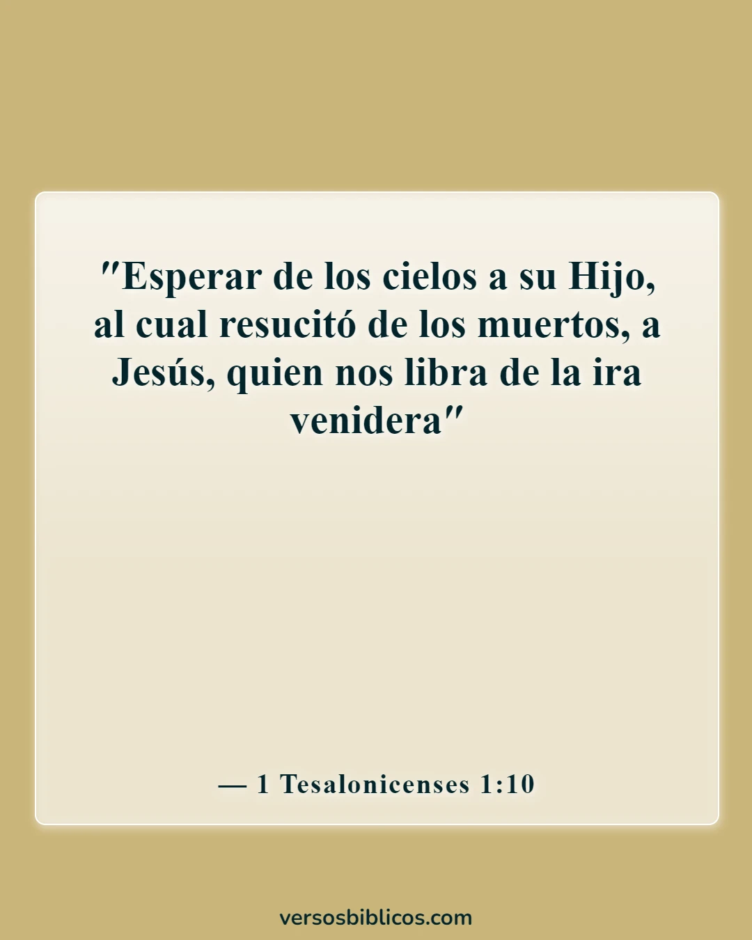 Versículos de la Biblia sobre la espera del regreso de Jesús (1 Tesalonicenses 1:10)