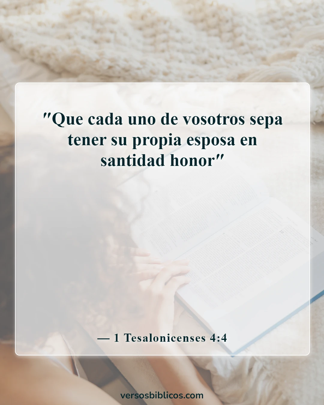 Versículos de la Biblia sobre limpieza y organización (1 Tesalonicenses 4:4)