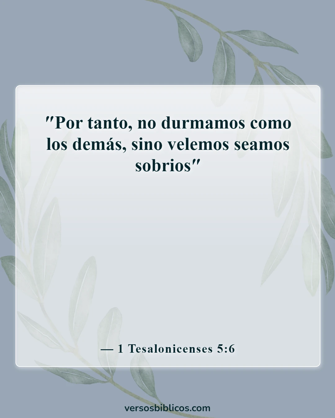 Versículos de la Biblia sobre el autocontrol y la autodisciplina (1 Tesalonicenses 5:6)