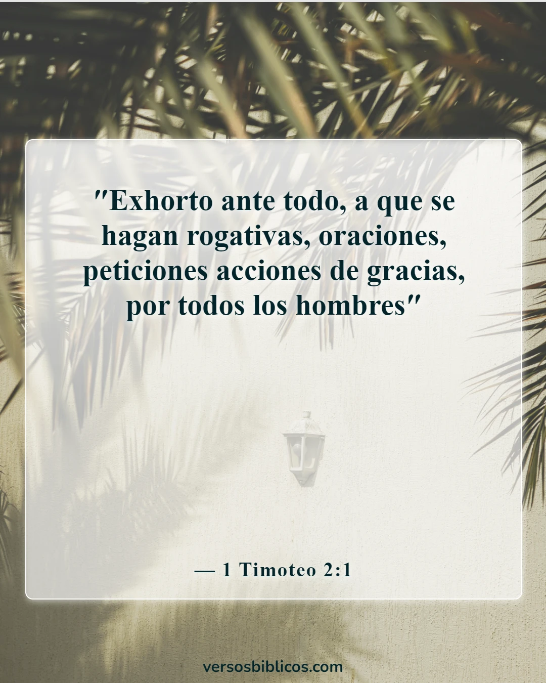 Versículos de la Biblia sobre orar por viajes misioneros (1 Timoteo 2:1)