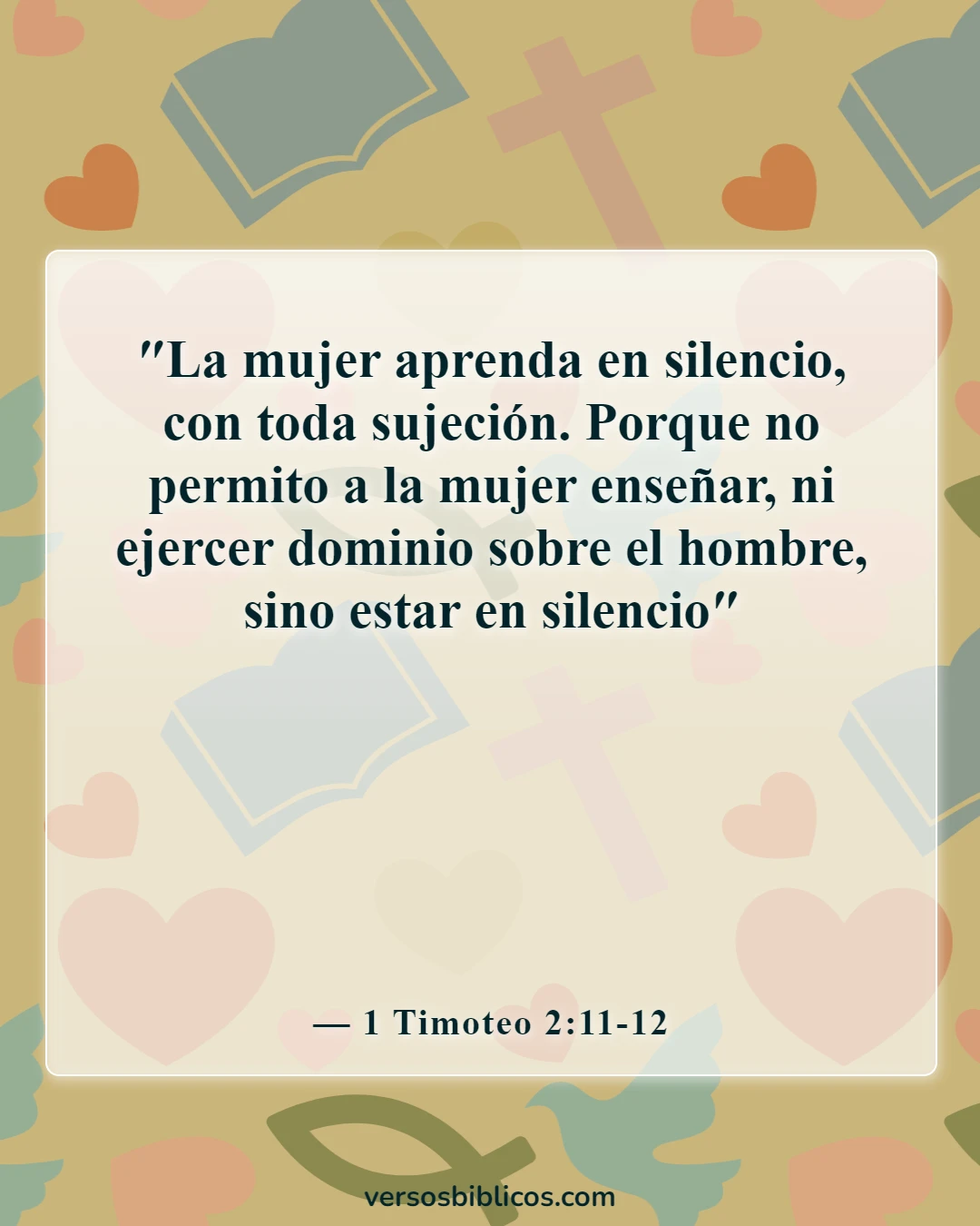 Versículos de la Biblia sobre mujeres predicadoras (1 Timoteo 2:11-12)