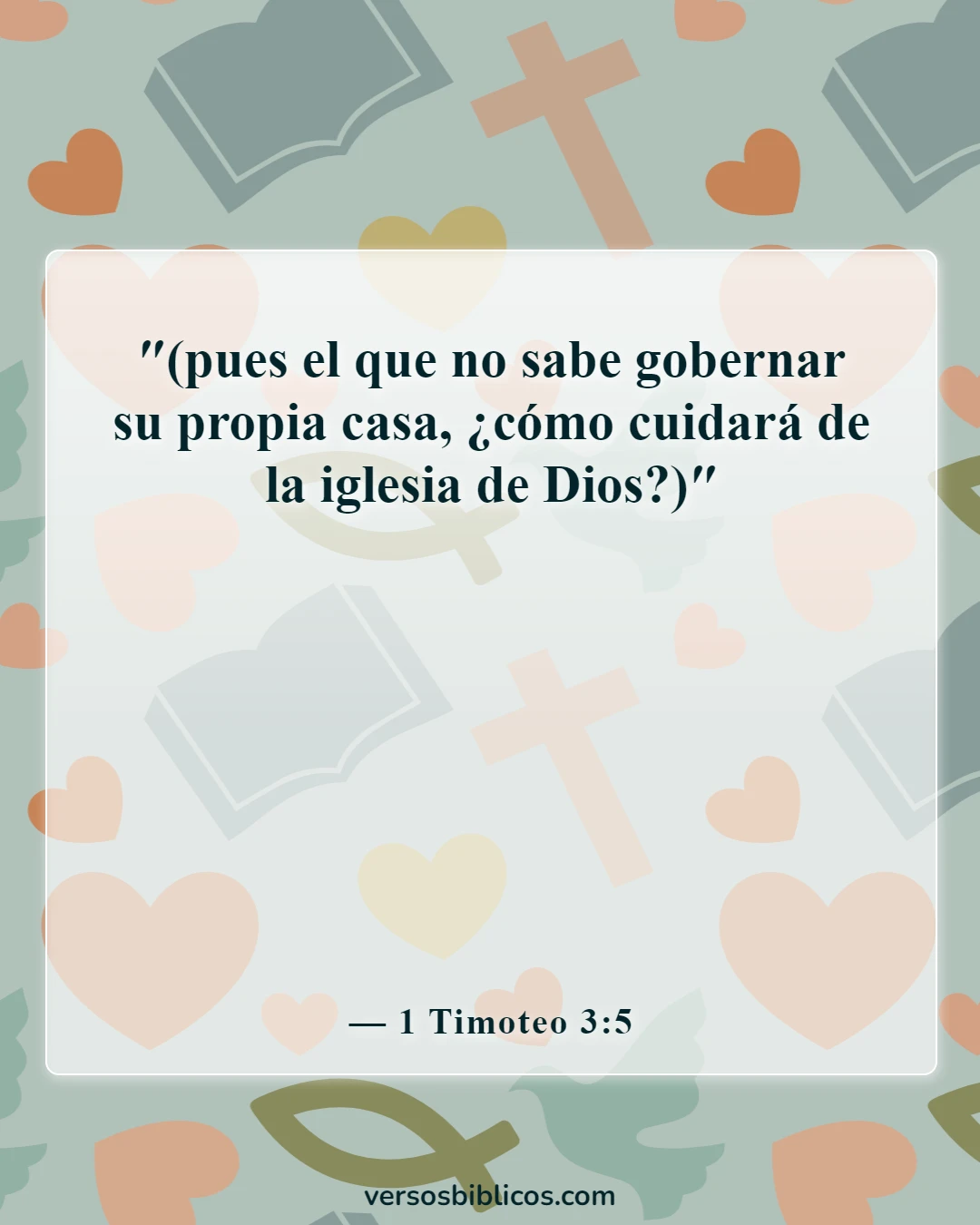 Versículos de la Biblia sobre limpieza y organización (1 Timoteo 3:5)