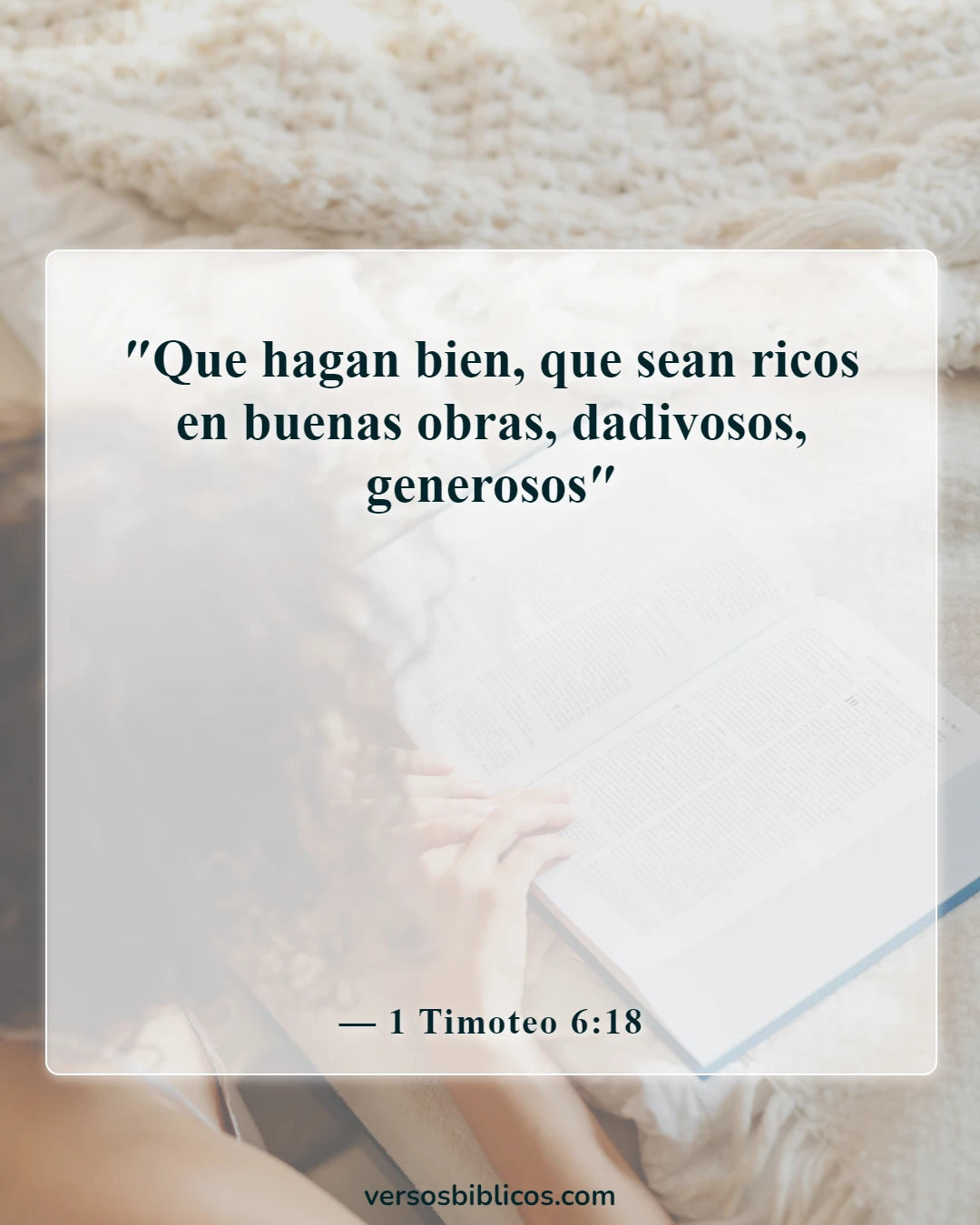 Versículos de la Biblia sobre el patriotismo (1 Timoteo 6:18)