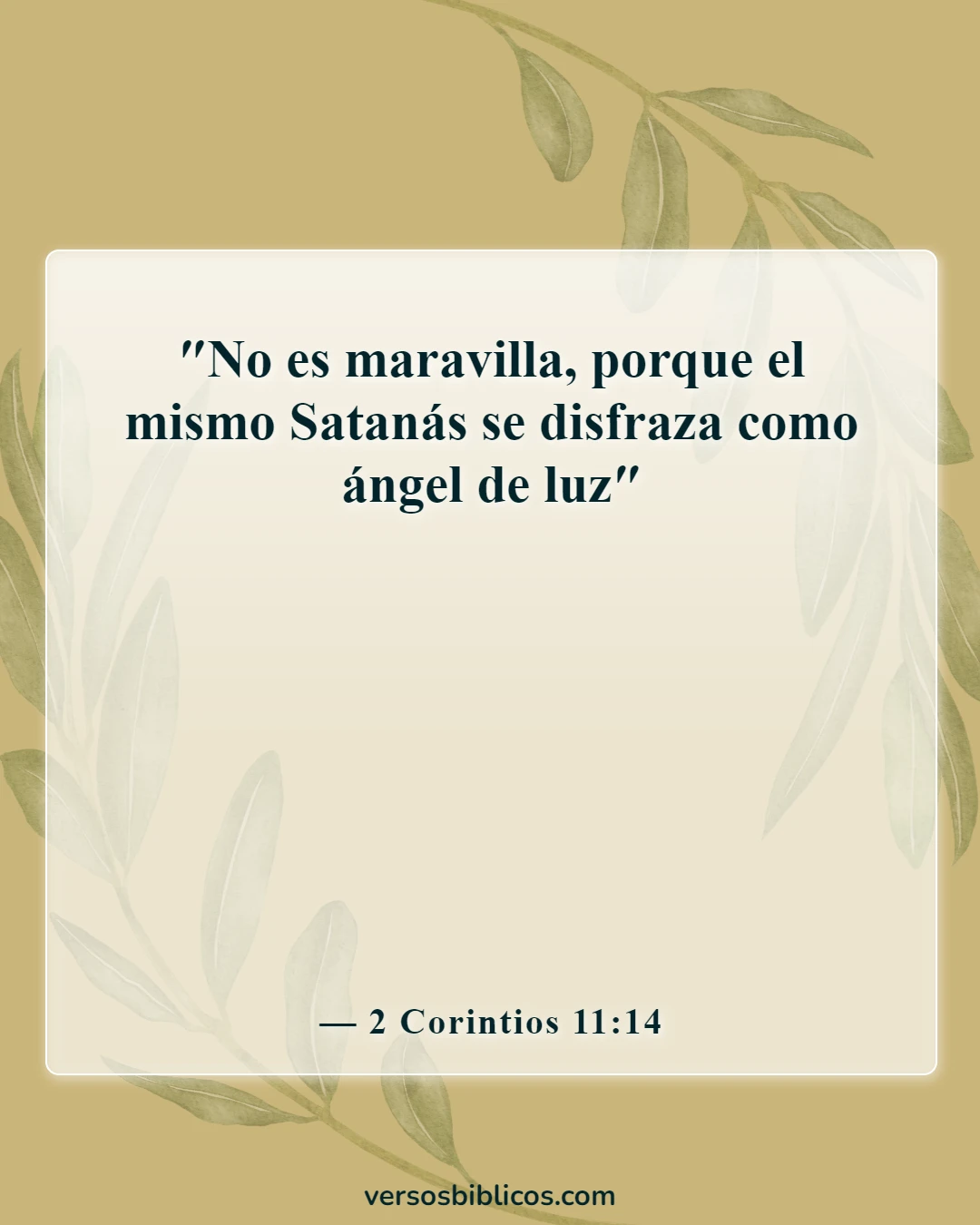 Versículos de la Biblia sobre la caída de Satanás (2 Corintios 11:14)