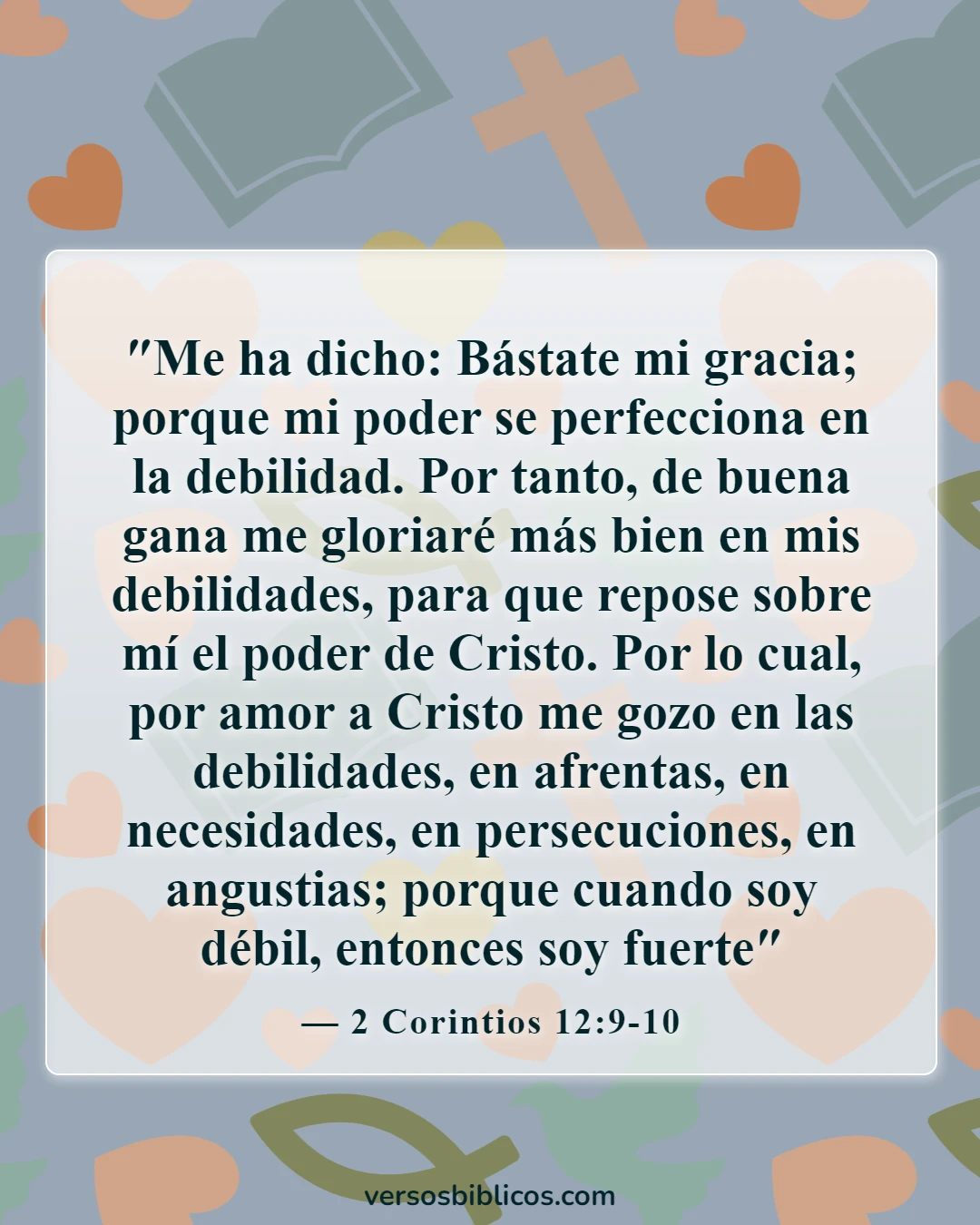 Versículos de la Biblia sobre cómo animar a los trabajadores de la iglesia (2 Corintios 12:9-10)