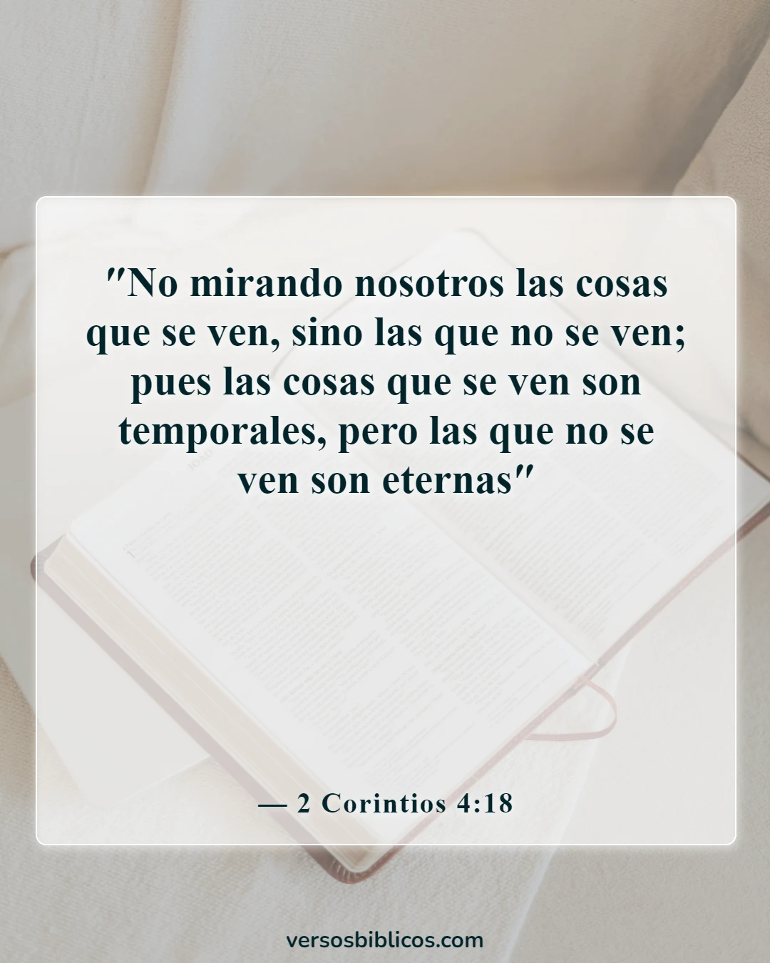 Versículos de la Biblia sobre cortos (2 Corintios 4:18)