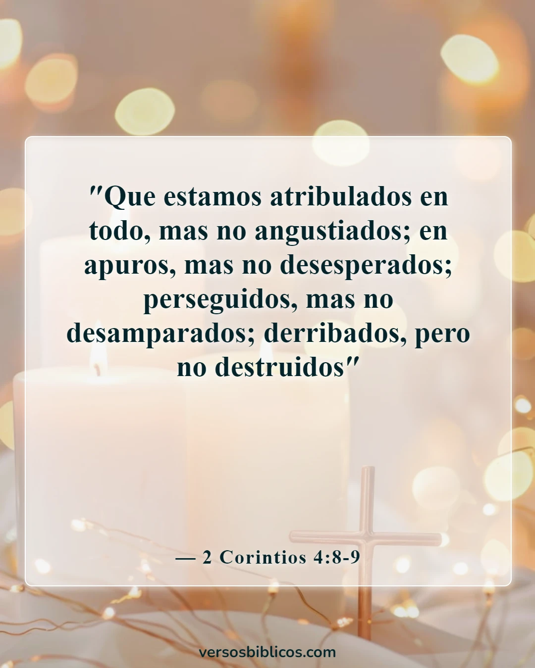 Versículos de la Biblia sobre contraatacar (2 Corintios 4:8-9)