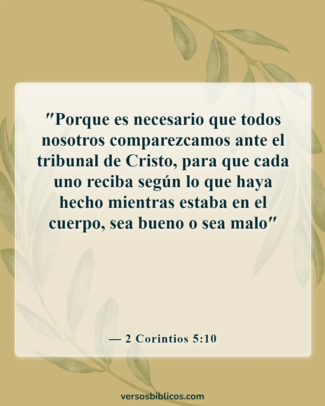 Versículos de la Biblia sobre el castigo en el infierno (2 Corintios 5:10)
