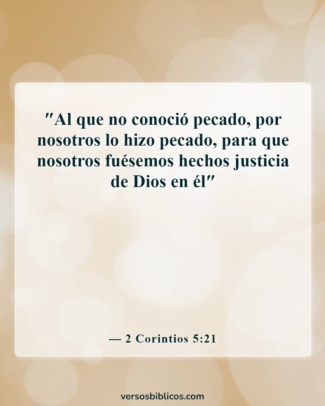 Versículos de la Biblia sobre Jesús sufriendo por nuestros pecados (2 Corintios 5:21)