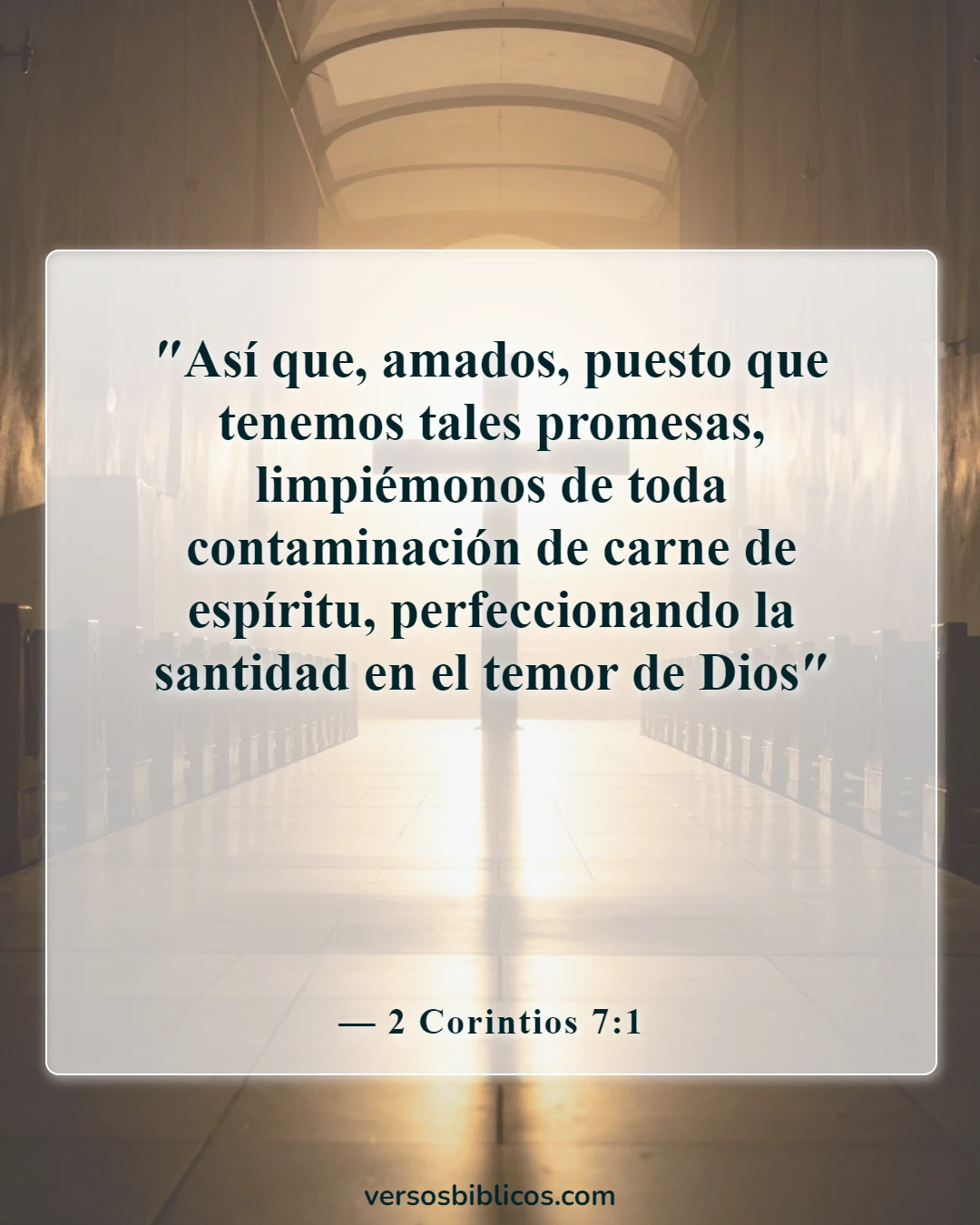 Versículos de la Biblia sobre cómo superar el pecado, la tentación y los pensamientos lujuriosos (2 Corintios 7:1)