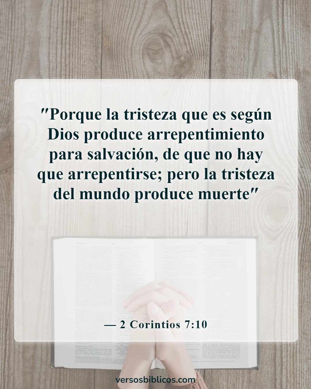 Versículos de la Biblia sobre el castigo (2 Corintios 7:10)