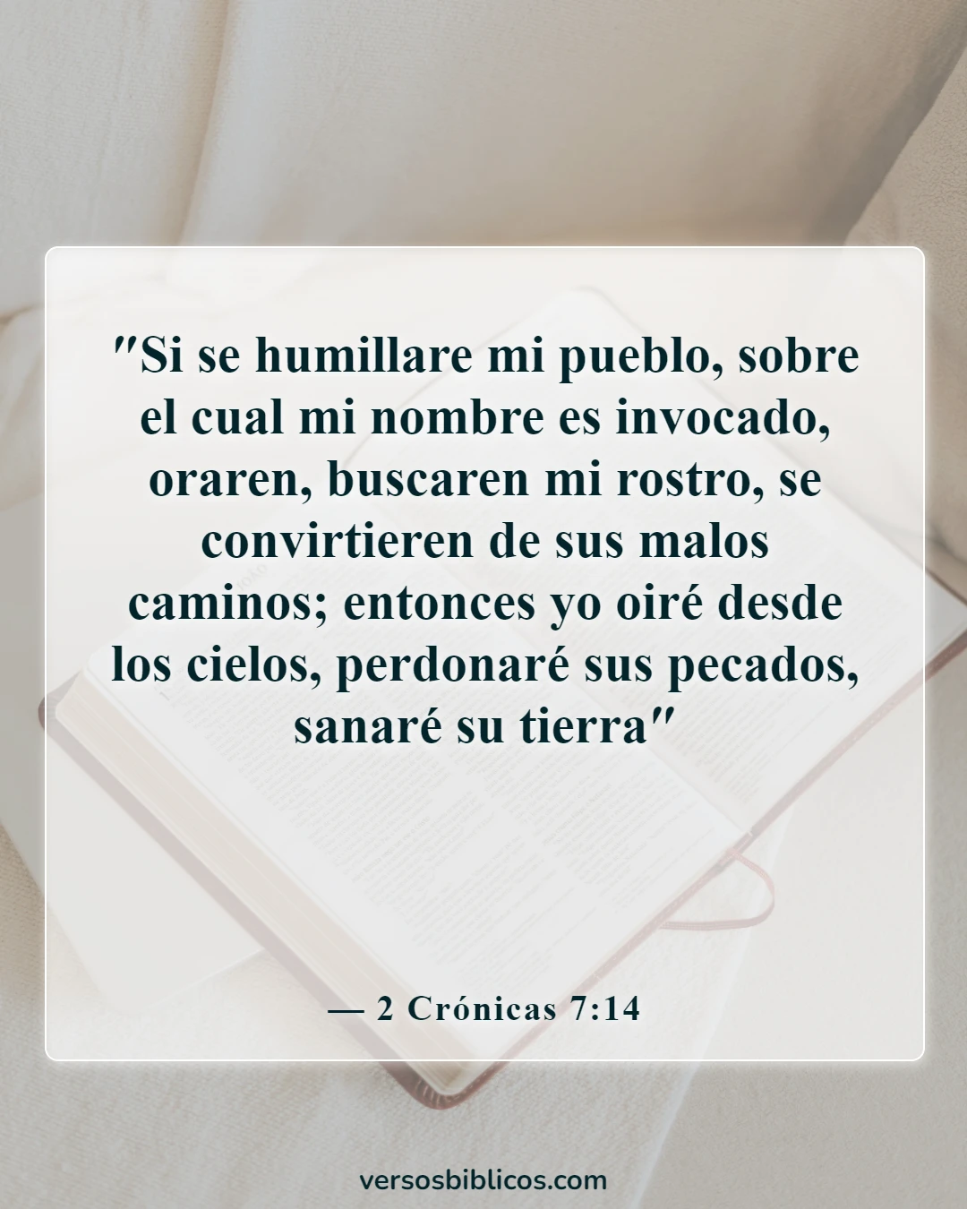 Versículos de la Biblia sobre reconocer a Dios en todos tus caminos (2 Crónicas 7:14)