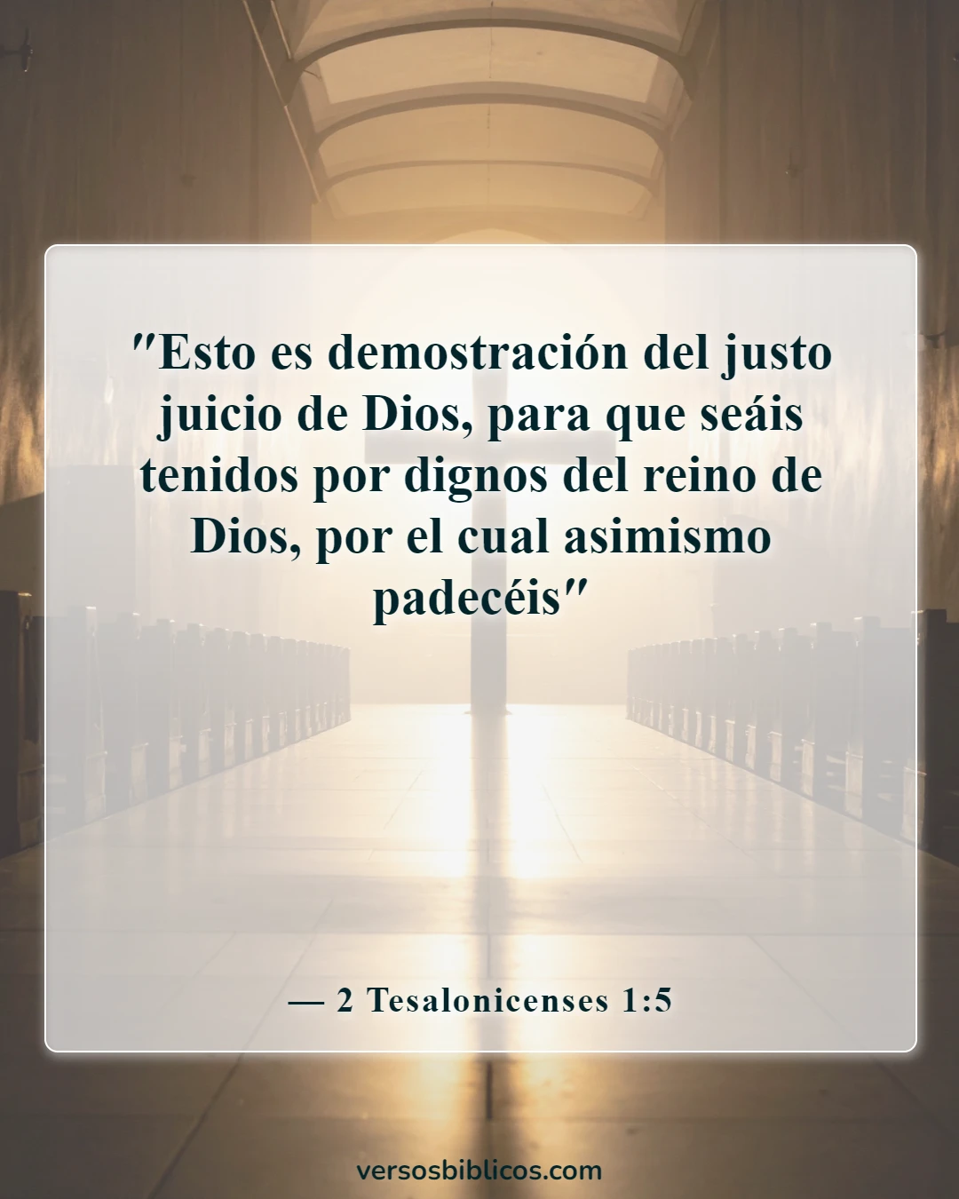Versículos de la Biblia sobre la persecución (2 Tesalonicenses 1:5)