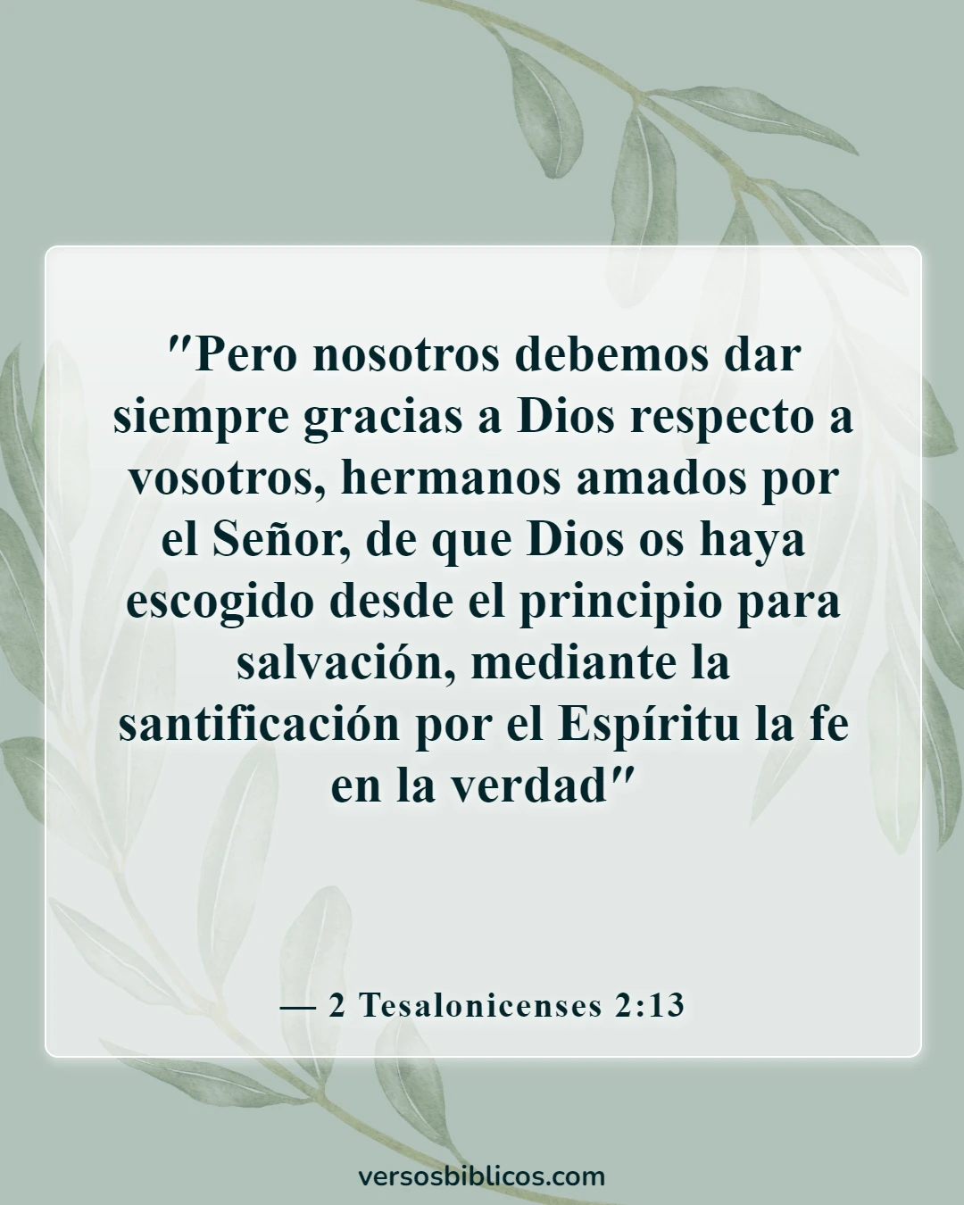 Versículos de la Biblia sobre la Trinidad (2 Tesalonicenses 2:13)