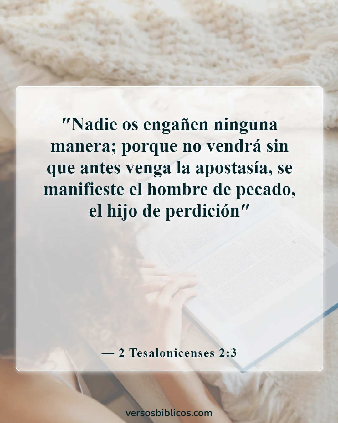 Versículos de la Biblia sobre la espera del regreso de Jesús (2 Tesalonicenses 2:3)