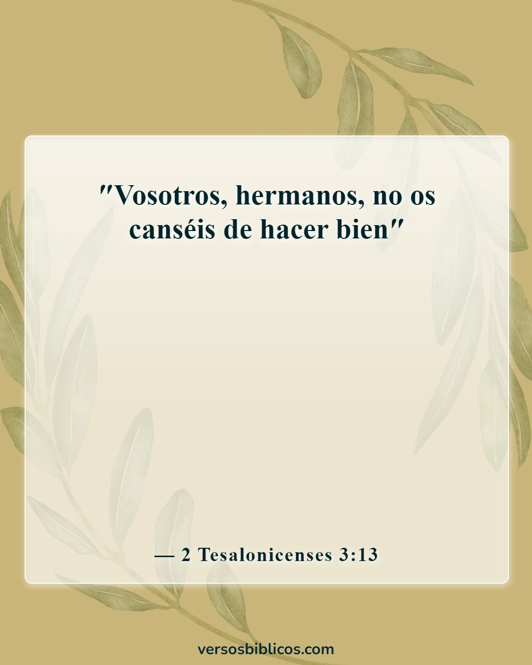 Versículos de la Biblia sobre cómo animar a los trabajadores de la iglesia (2 Tesalonicenses 3:13)