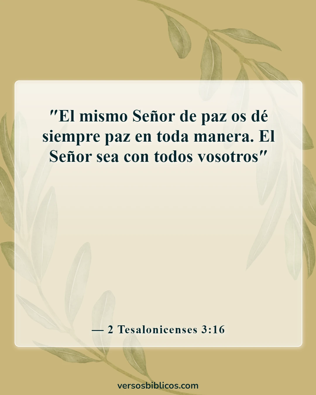 Versículos de la Biblia sobre la ayuda con la ansiedad (2 Tesalonicenses 3:16)