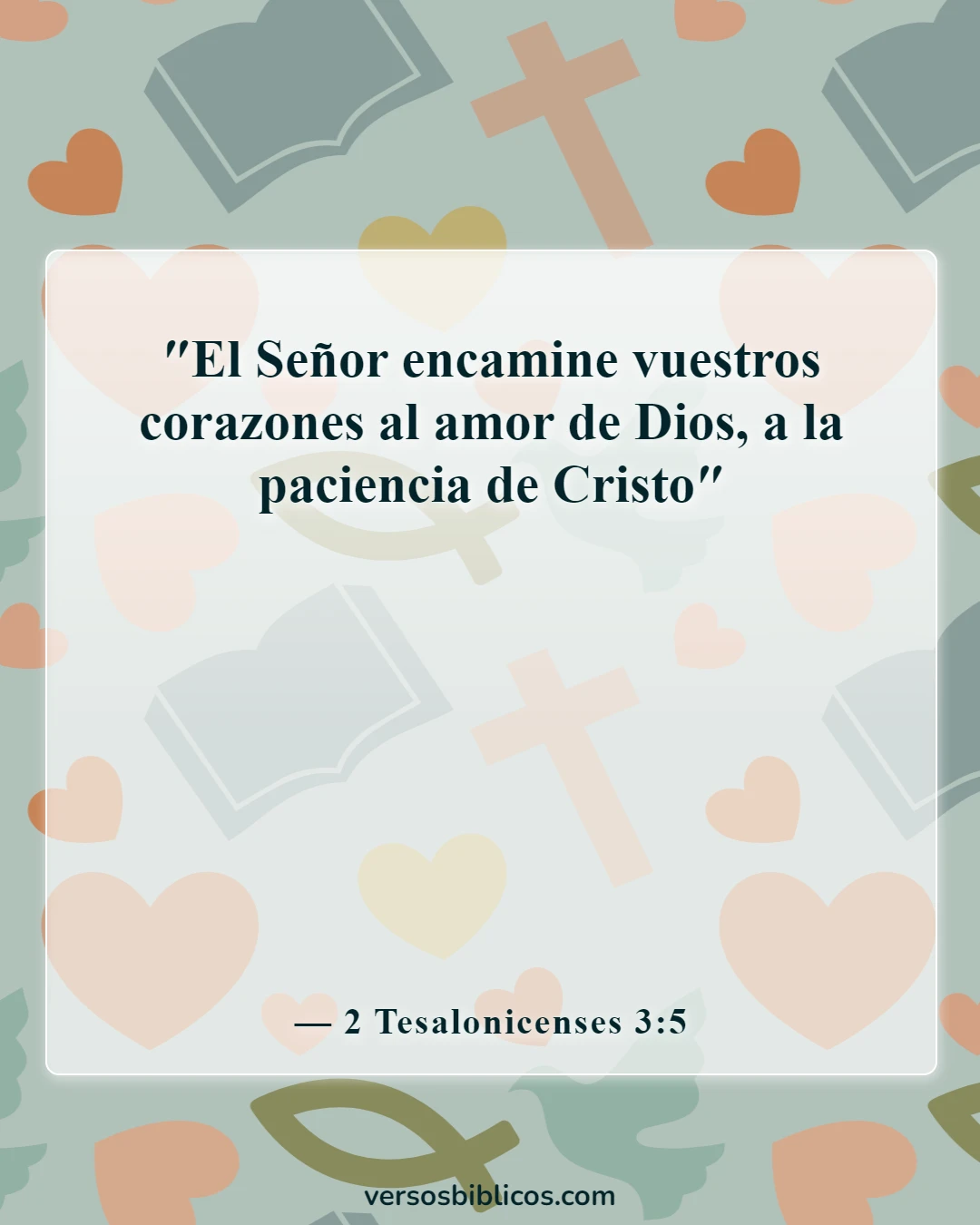 Versículos de la Biblia sobre la esperanza, la paciencia para el bien, bienaventurados (2 Tesalonicenses 3:5)