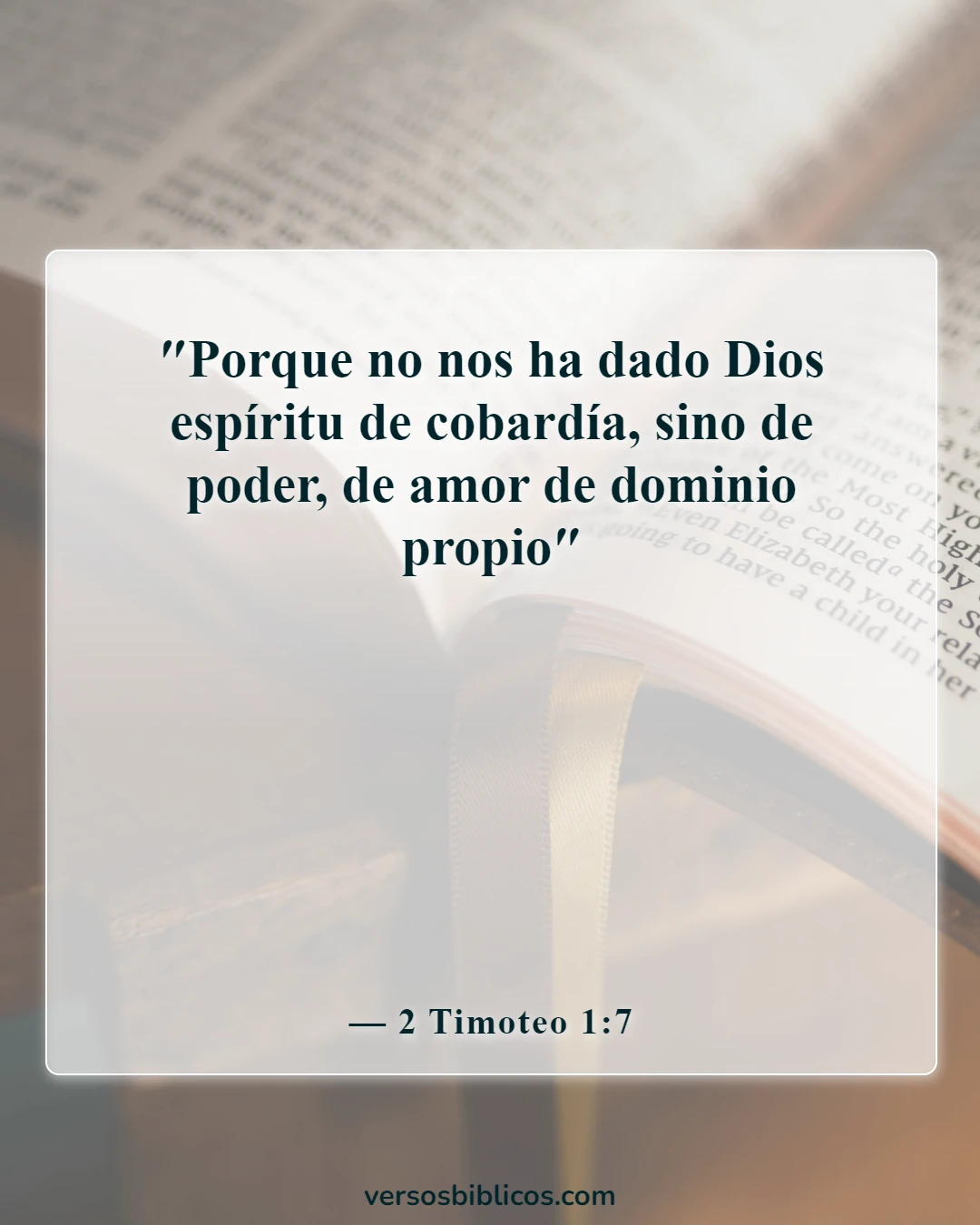 Versículos de la Biblia sobre el embarazo inesperado (2 Timoteo 1:7)
