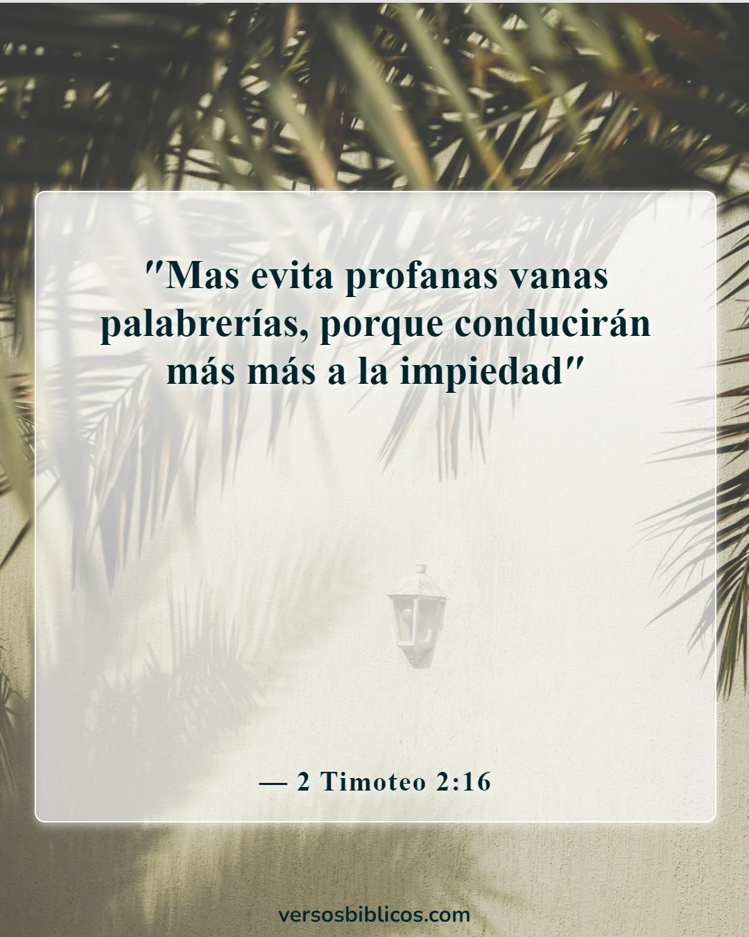 Versículos de la Biblia sobre las maldiciones (2 Timoteo 2:16)