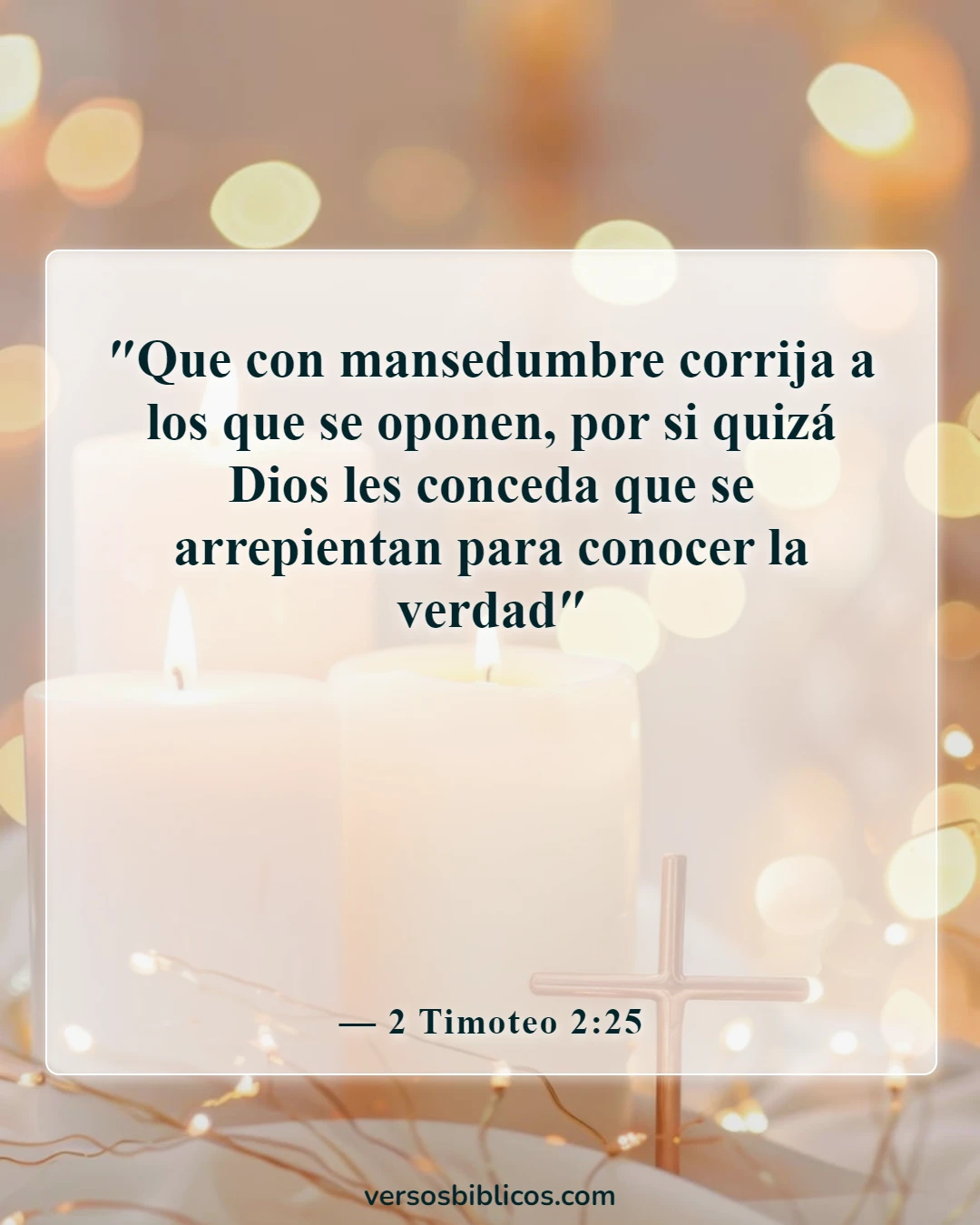 Versículos de la Biblia sobre demostrar que otros están equivocados (2 Timoteo 2:25)
