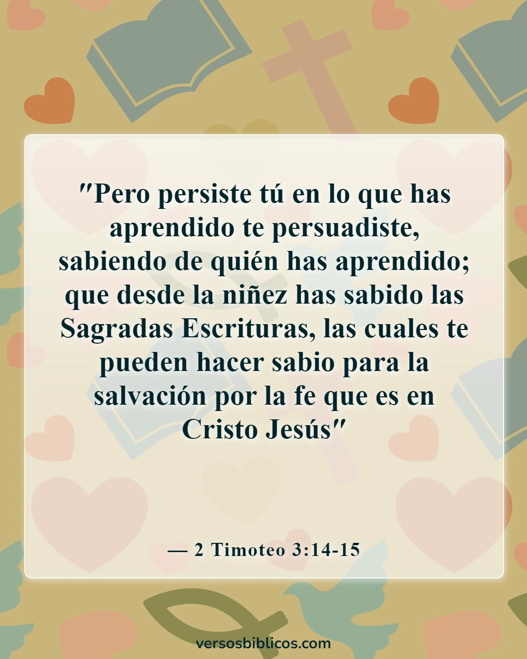 Versículos de la Biblia sobre el bautismo infantil (2 Timoteo 3:14-15)