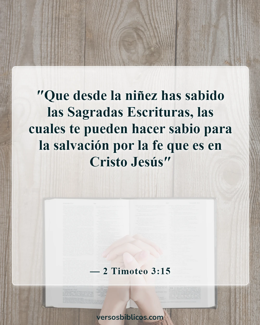 Versículos de la Biblia sobre la sabiduría (2 Timoteo 3:15)