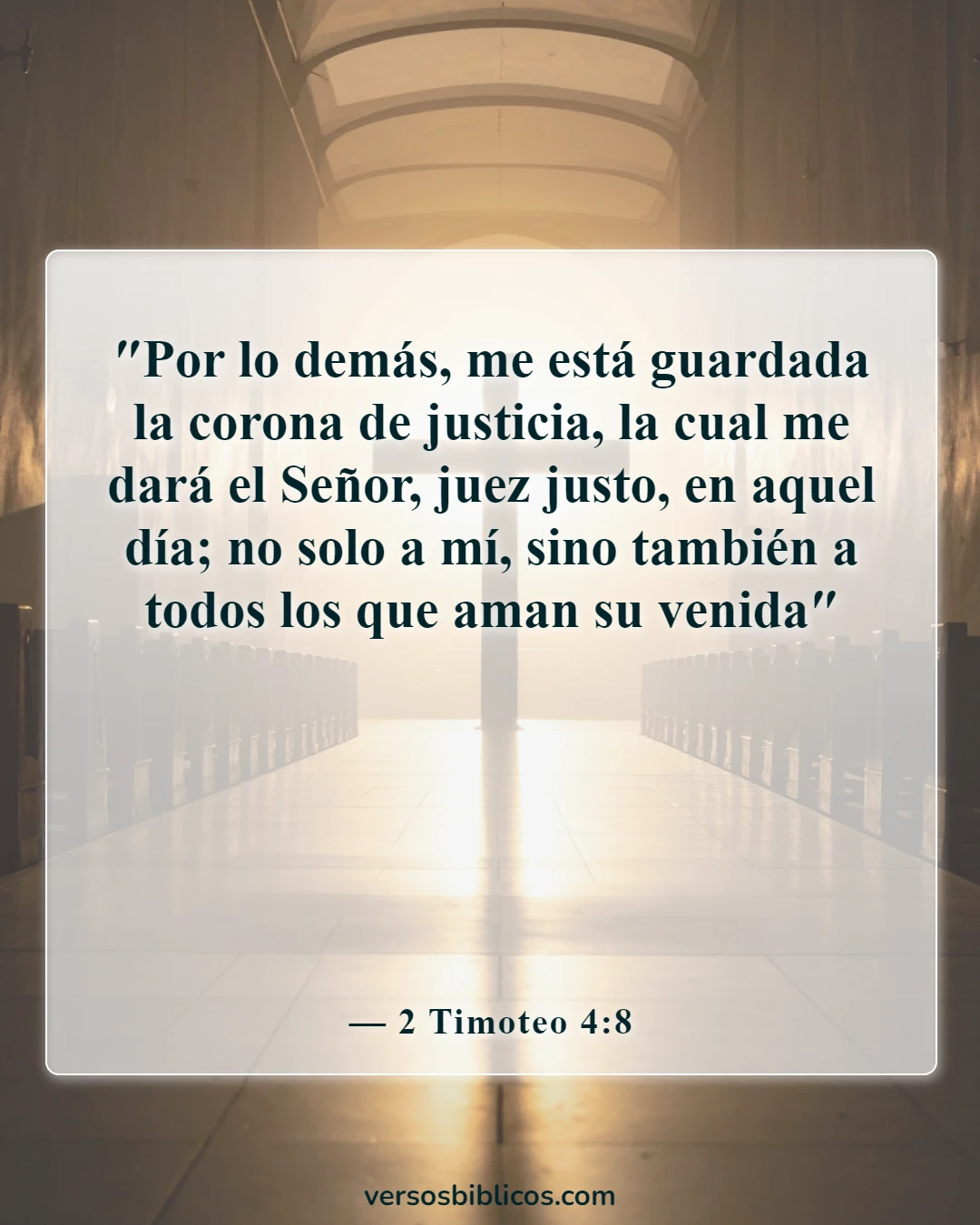 Versículos de la Biblia sobre la esperanza del cielo (2 Timoteo 4:8)