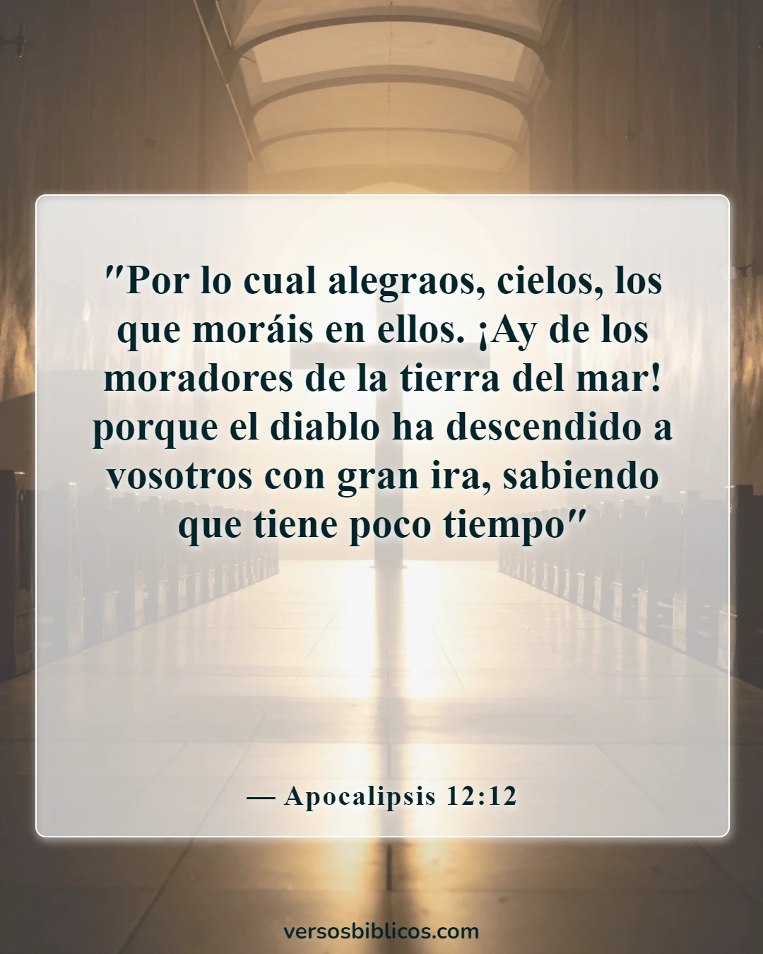 Versículos de la Biblia sobre los ángeles se regocijan en el cielo (Apocalipsis 12:12)