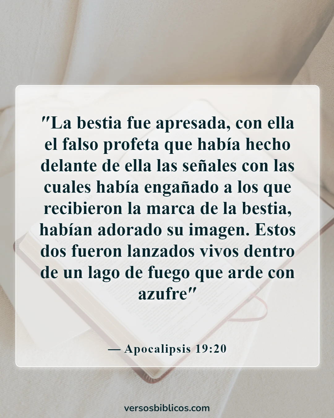 Versículos de la Biblia sobre el infierno más aterrador (Apocalipsis 19:20)