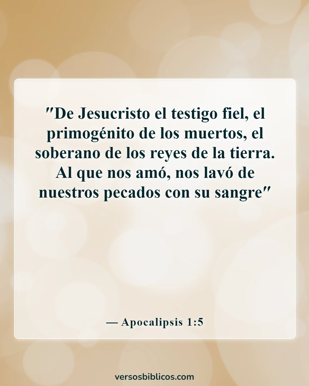 Versículos de la Biblia sobre Jesús sufriendo por nuestros pecados (Apocalipsis 1:5)