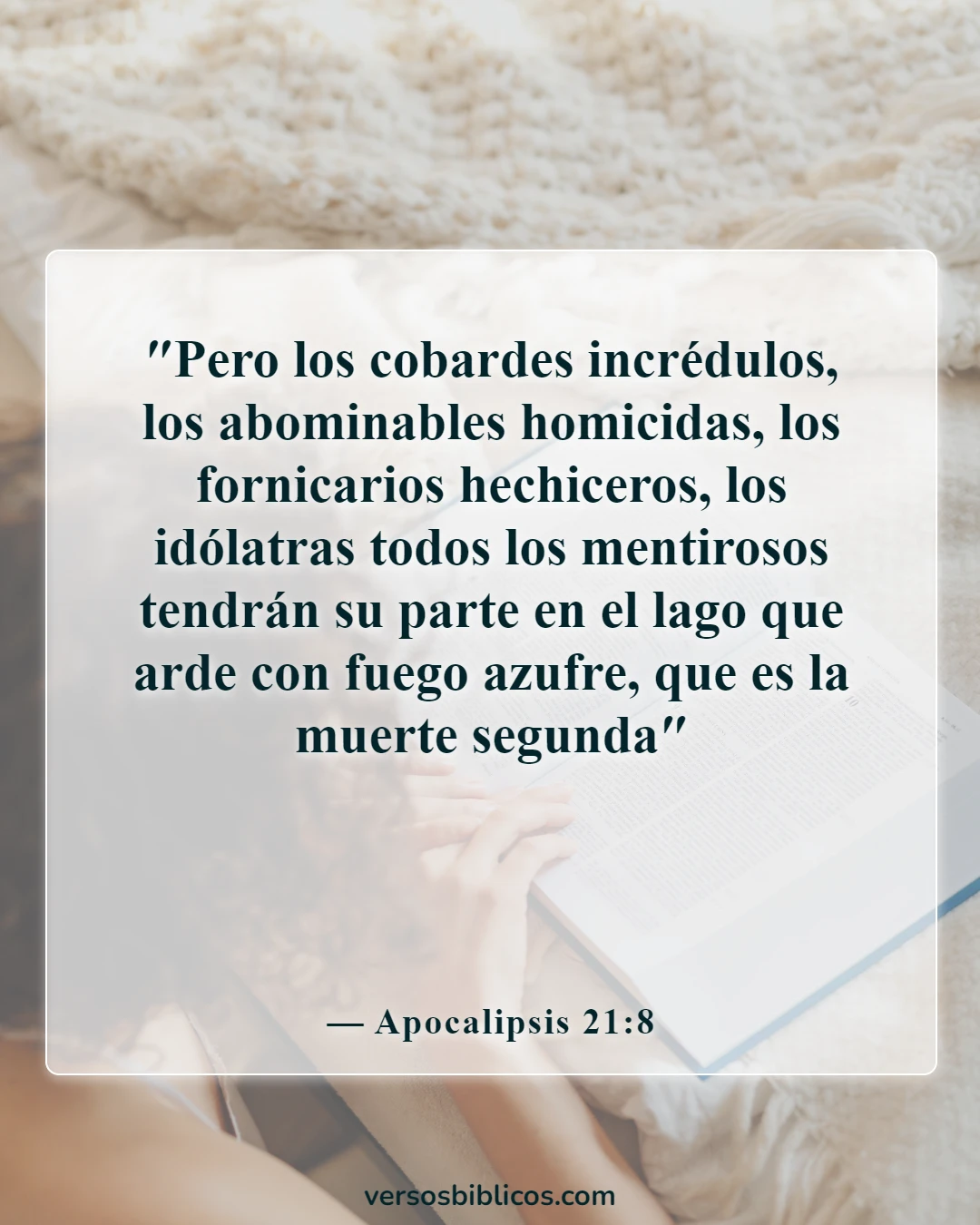 Versículos de la Biblia sobre el castigo en el infierno (Apocalipsis 21:8)