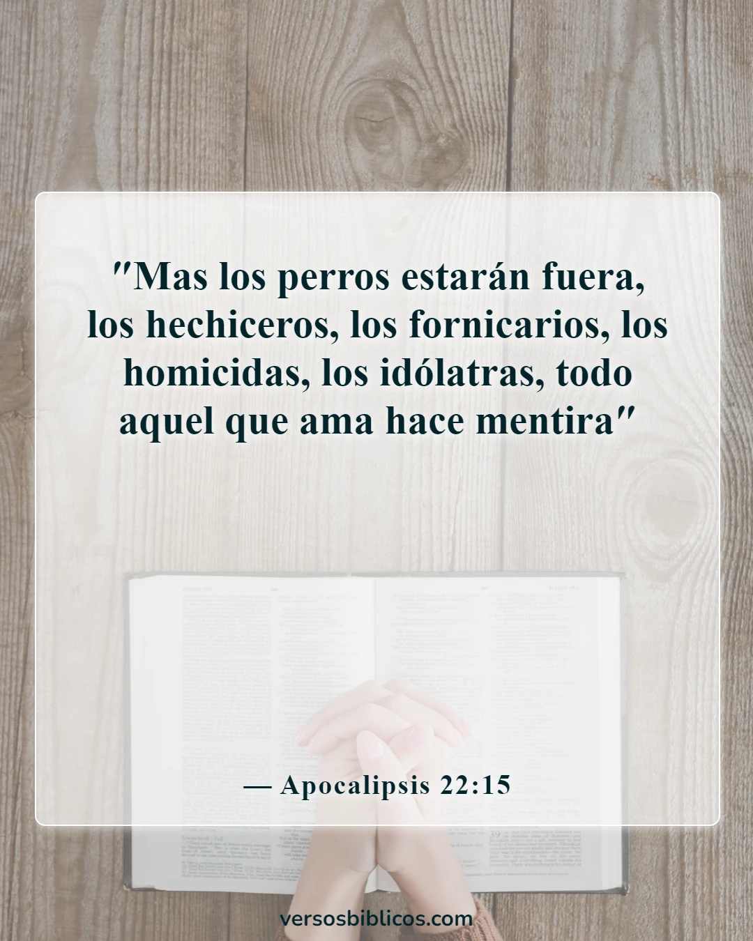 Versículos de la Biblia sobre el infierno más aterrador (Apocalipsis 22:15)