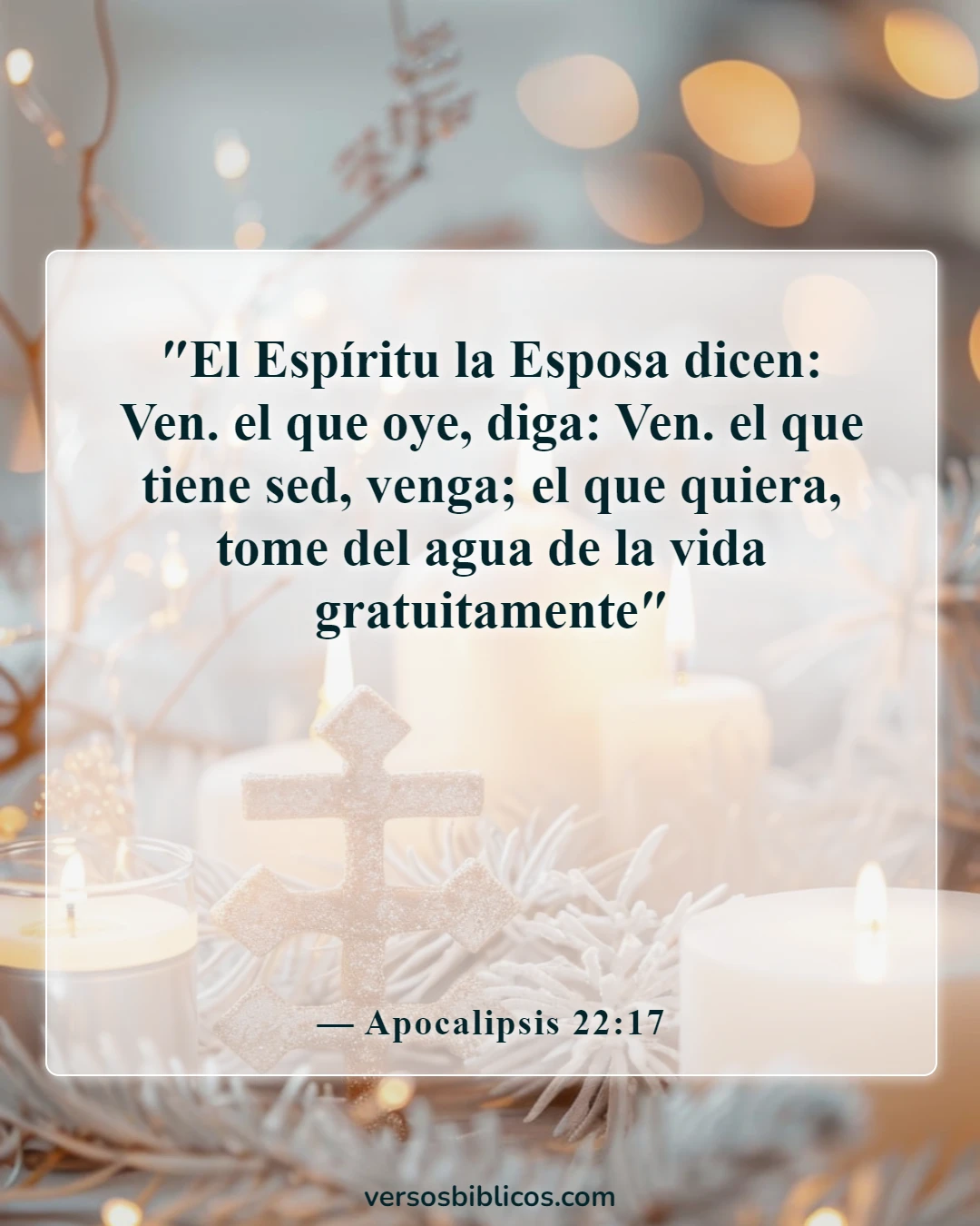 Versículos de la Biblia sobre contra la predestinación (Apocalipsis 22:17)
