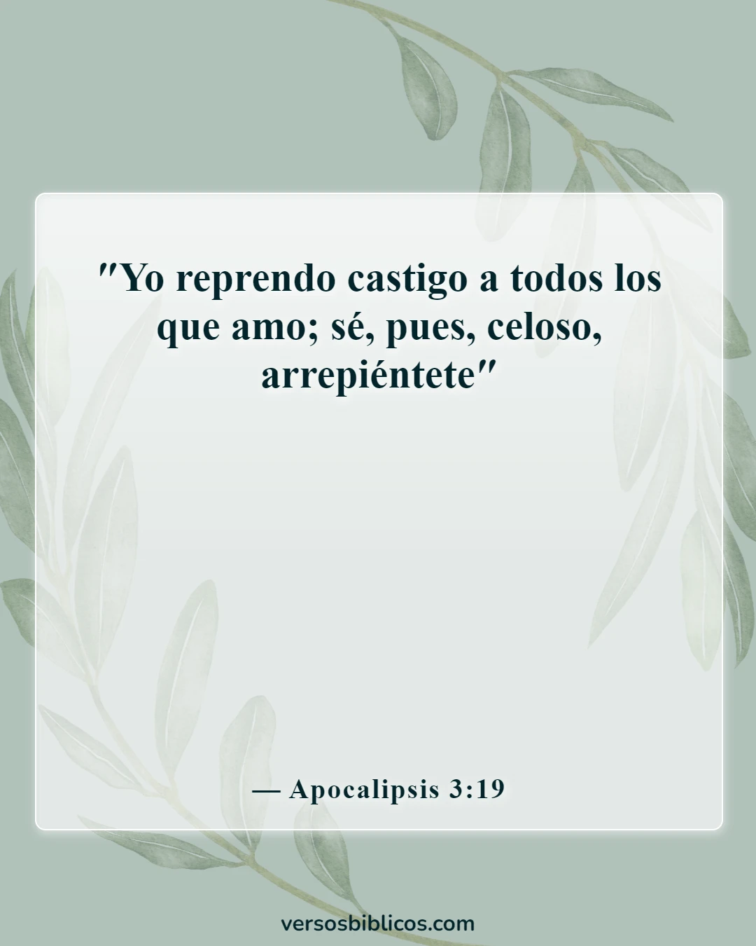Versículos de la Biblia sobre la vida disciplinada (Apocalipsis 3:19)