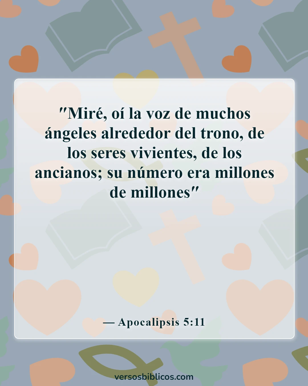 Versículos de la Biblia sobre los ángeles se regocijan en el cielo (Apocalipsis 5:11)
